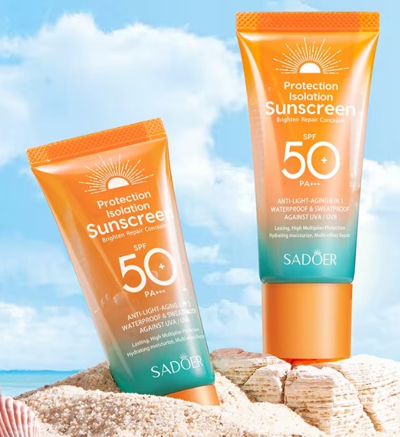Crème Solaire Visage SPF 50+ PA+++ – Haute Protection UV, Hydratante et Résistante à l'Eau