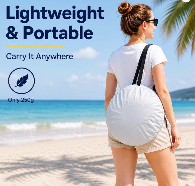 Tente de Plage Automatique Portable – 142 cm x 72 cm | Abri Anti-UV avec Sac de Rangement Ø40 cm