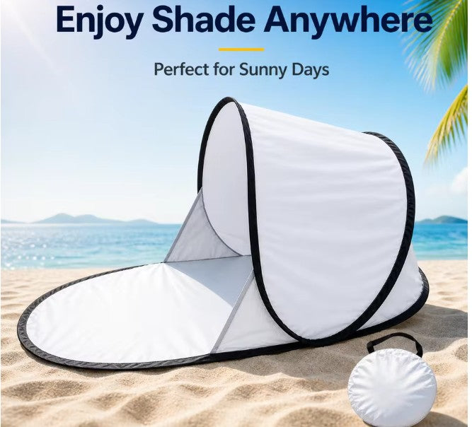Tente de Plage Automatique Portable – 142 cm x 72 cm | Abri Anti-UV avec Sac de Rangement Ø40 cm
