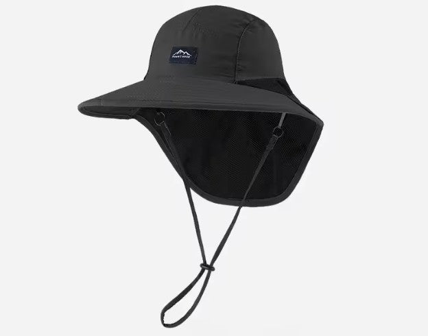 Chapeau  Unisexe d’Été – Large Bord Imperméable, Séchage Rapide | Chapeau de Soleil avec Protection Nuque et Maille Respirante