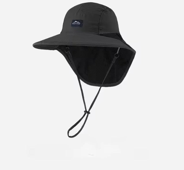 Chapeau  Unisexe d’Été – Large Bord Imperméable, Séchage Rapide | Chapeau de Soleil avec Protection Nuque et Maille Respirante