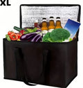Sac Isotherme XL Grand Format – Garde les Aliments au Chaud et au Froid | Sac de Courses, Sac Thermique Souple avec Fermeture Éclair